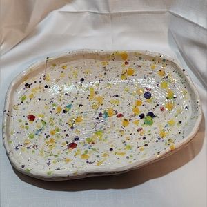 Irregular Shaped, Multicolored Serving Platter